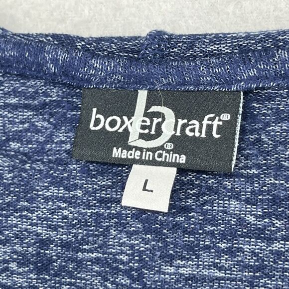 CHATAM Hoodie Top Womens L CAPE COD Nantucket Mass V-Neck Pullover Melange Blue - Picture 10 of 14